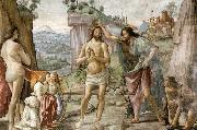 GHIRLANDAIO, Domenico Detail of Baptism of Christ oil